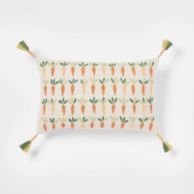 Carrots Lumbar Throw Pillow Cream/Orange - Threshold™