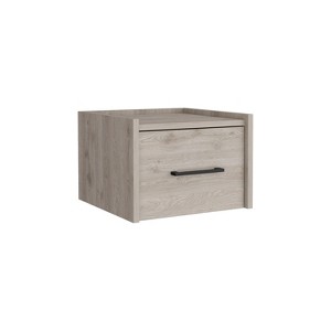 NicBex 13.8 inch Wide Floating Nightstand with 1 Drawer,Side Table with Black Handle,Bedside Table for Bedroom,Living Room - 1 of 4