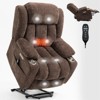 Power Lift Recliner Chair Massage Sofa Nursery Chair Upholstered Accent Chair Lounge Chair with Lumbar Heat, Cup Holders, USB Ports - ModernLuxe - 2 of 4