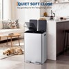 60 L Stainless Steel Double Garbage Can with Removable Inner Buckets & 2 Lids for Kitchen Living Room Office - 4 of 4