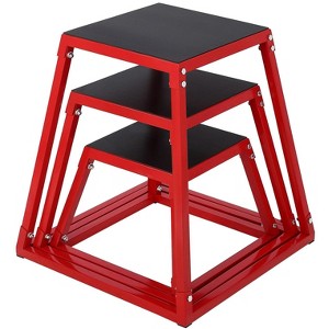 Jump Box, Plyometric Jumping Stool Set - Heavy Duty 550Lbs Capacity for Strength Training, Conditioning, Portable Step Up Box - 1 of 4