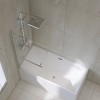 Lirago 31x55" Frameless Bathtub Shower Door 180 Degree Pivoting Tempered Glass Panel with 304 Stainless Steel Handle Easy Installation - 3 of 4