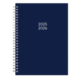 Blue Sky Weekly/Monthly Wirebound Planner Notes 5.875"x8.625" Solid Navy Blue - 1 of 4