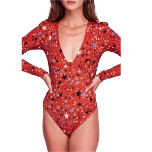 Free People Womens Stars Bodysuit Jumpsuit - 1 of 1