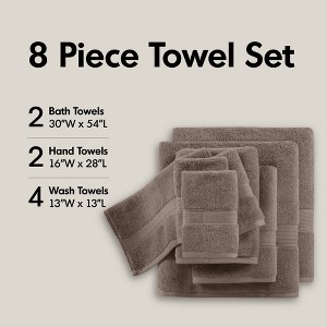 100% Cotton Solid Color Heavyweight Bath Towel Set, Anti-Microbial Certified Highly Absorbent Plushy Bath Towel - 1 of 4