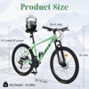 Aukfa 26-Inch 24-Speed Dual Disc Brake Mountain Bike Front Suspension Fork Mountain Bike Adult Men Women Outdoor Riding Green - 4 of 4