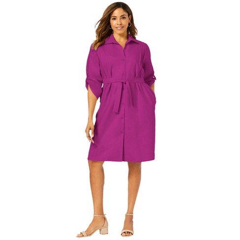 Jessica London Women's Plus Size Linen Fit & Flare Dress : Target