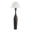 Uttermost Pravin Dark Wood Floor Lamp – Rubber Wood Base with Fabric Shade - 4 of 4