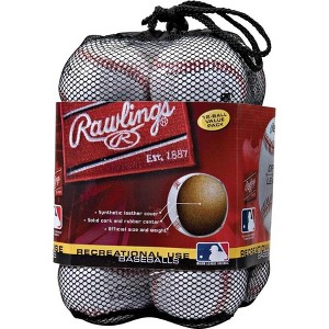 Rawlings Official League Recreational Use Practice Baseballs Youth Bag of 12pk  - Great For Practice - 1 of 4