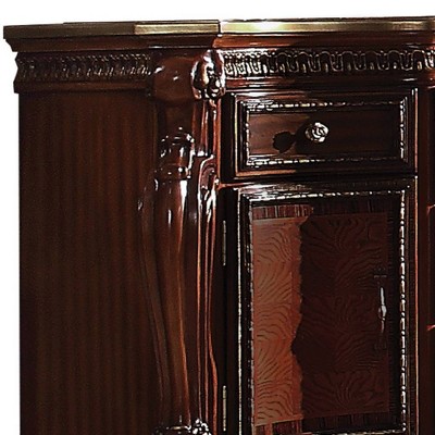 Picardy 69" Cherry Oak Tufted Linen Dresser