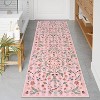 Lahome Washable Insect & Plant Striped Texture Floor Mat-Soft Cashmere Carpet for Living Room,Bedroom,or Entryway - 4 of 4