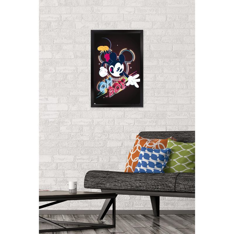 Trends International Disney Mickey Mouse - Oh Boy Framed Wall Poster Prints, 2 of 7