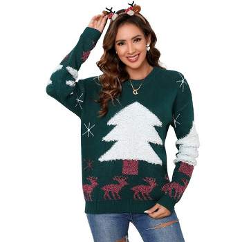 Whizmax Ugly Chirstmas Sweaters for Women Long Sleeve Funny Xmas Pullover Sweater