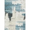 Whizmax 8x10FT Modern Abstract Area Rug, Stain Resistant Washable Floor Mat,Large Rug for Living Room Bedroom Dining Room Office (Beige+Blue) - image 2 of 4