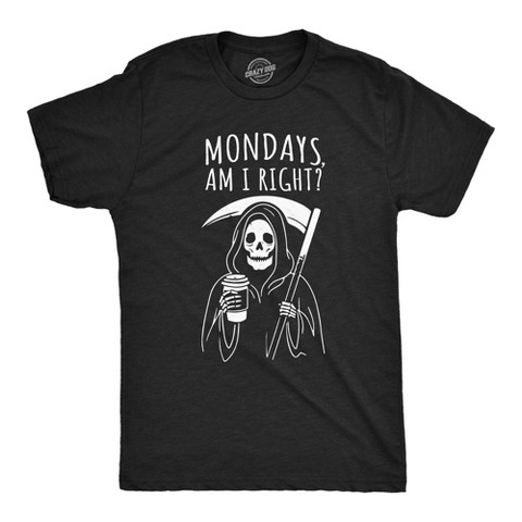 Мужские футболки Crazy Dog T-Shirts, Inc. Mens Funny T Shirts Mondays Am I Right Sarcastic Office Joke Tee for Men - Crazy Dog Men's T Shirt With Sarcastic Sayings Black M