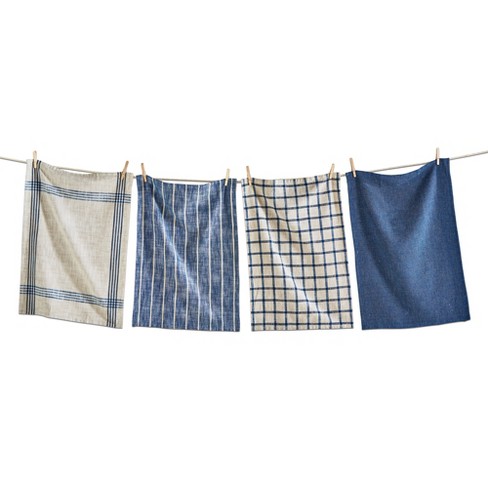 Tagltd Canyon Woven Dishtowel Set Of 4 Midnight Blue Dish Cloth For Drying  Dishes And Cooking : Target