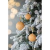 Gulches 4 in Gold Shatterproof Glitter Painted Glass Christmas Ball Ornaments 6-Pack - 4 of 4
