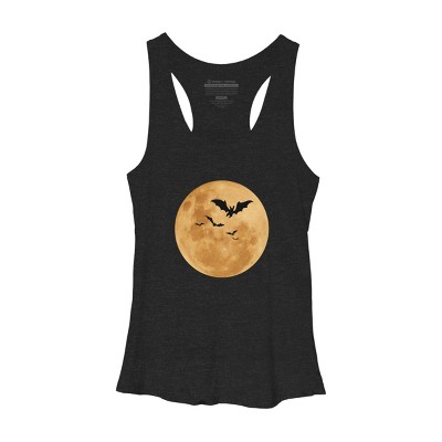Women's Design By Humans Halloween - Moon By MonkeyStore Racerback Tank Top