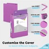 3 Ring Binder Clear View Cover with 2 Inside Pockets, Colored School Supplies Office and Home Binders – by Enday - 4 of 4