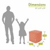 Majestic Home Goods,Cube Pouf Ikat Dot - 2 of 4