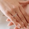 Pompeii3 Slim Criss-Cross Stackable Band 14k Gold or Platinum - 4 of 4