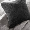 Sapphtopaz 7 Piece Bedding Quilt Set Solid Color Border Medallion Pattern Quilting Reversible Quilt Set with Throw Pillow - 2 of 4
