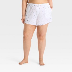 Women's Scalloped Edge Pajama Shorts - Auden™ - 1 of 3