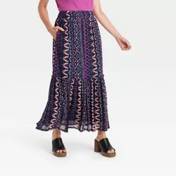 Women's Pleated Mesh Maxi A-Line Skirt - Knox Rose™