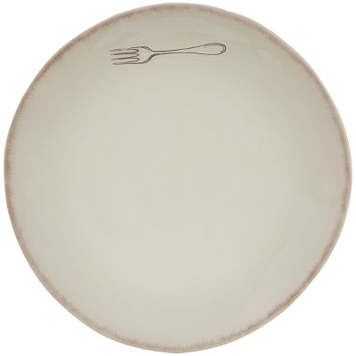 Park Designs Off-White Fork Villager Dinner Plate Set of 4