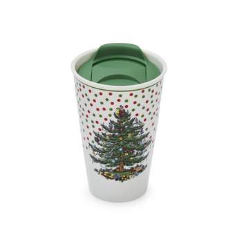 Spode Christmas Tree Polka Dot Travel Mug - 8 oz.