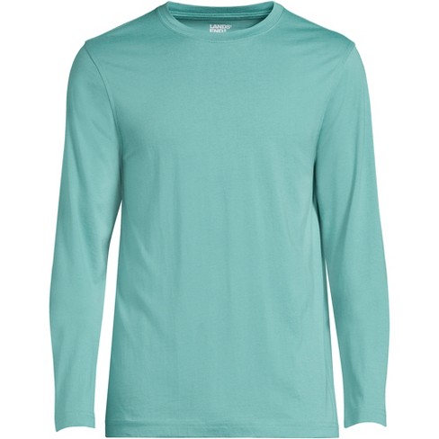 Lands' End Men's Tall Long Sleeve Supima Tee - X Large Tall - Teal ...