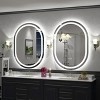 pmir Super Bright 192 LEDs/m LED Lighted Anti-Fog Tempered Glass Irregular Bathroom/Vanity Mirror with ETL & 3-Year Warranty - 3 of 4