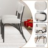 Modern Dining Chairs Set of 4, Upholstered Kitchen Chairs with Arched Metal Legs for Dining Room - 4 of 4