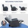 GDFStudio Gresham Modern Metal and Linen Tufted Upholstered Rotating Recliner Chair - 4 of 4