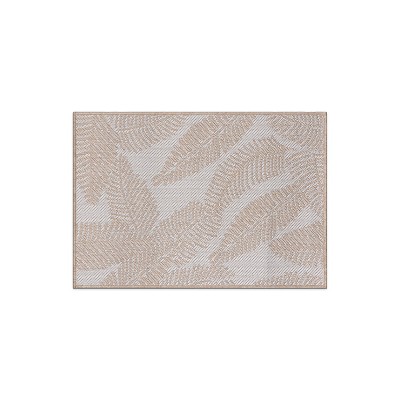 World Rug Gallery Distressed Palm Leaves Textured Flat Weave Indoor/Outdoor Area Rug