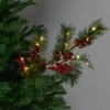 Northlight Lighted Pinecone, Berry and Pine Christmas Spray - 27" - Warm White - 2 of 4