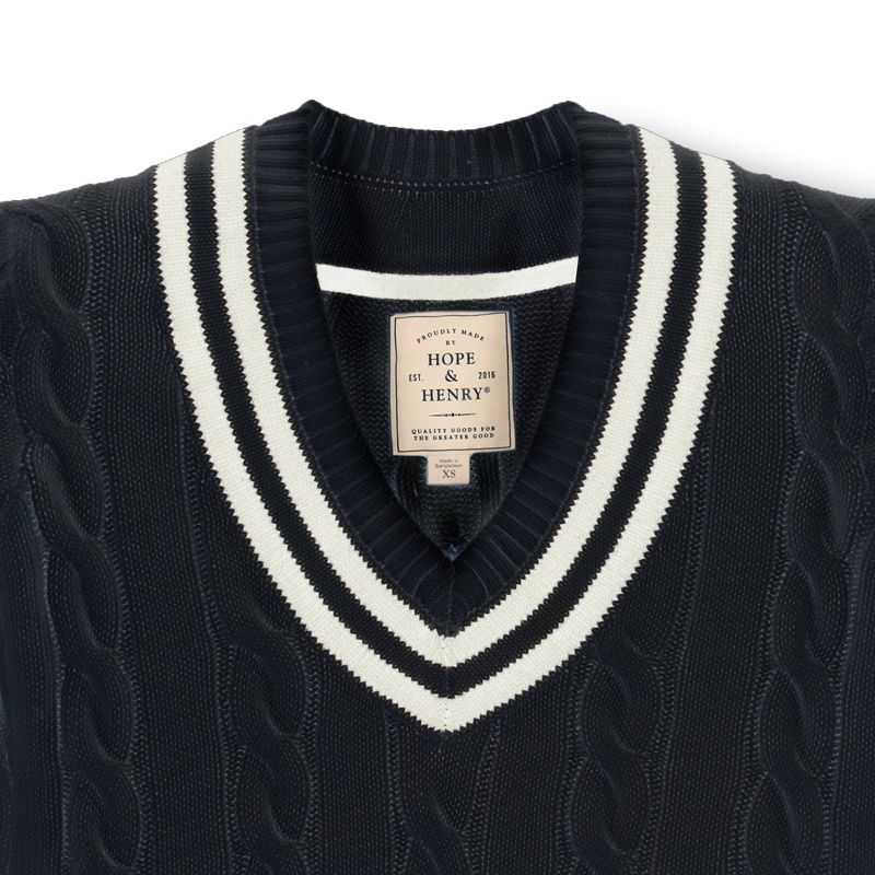 Hope & Henry Women's Long Sleeve V-Neck Cricket Sweater, 5 of 6