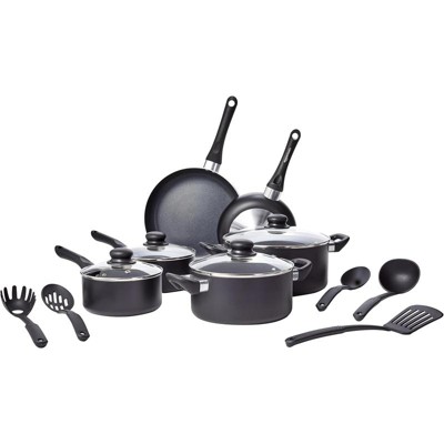 BRINJOY 11-Piece Nonstick Cookware Set - Soft-Touch Handle Kitchen Pots and Pans Set