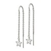 Chisel Stainless Steel Polished with Preciosa Crystal Star Threader Earrings - 2 of 4
