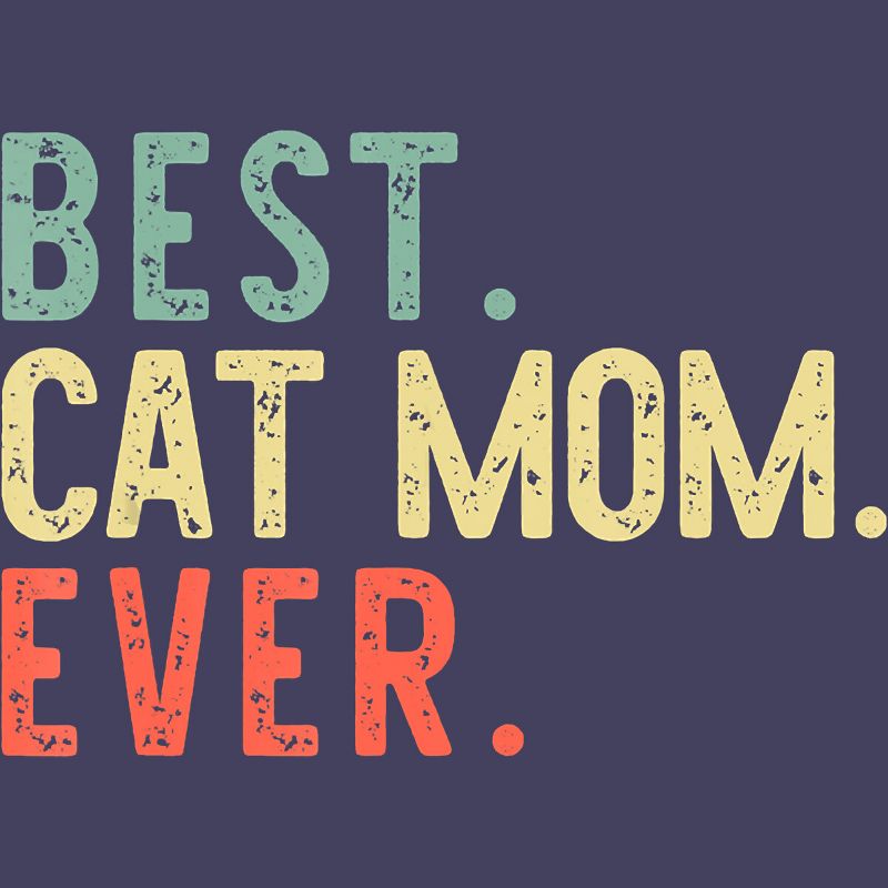 Women's Design By Humans Best Cat Mom Ever Funny Mommy Vintage Gift Christmas T-Shirt By mothersdaygift Racerback Tank Top, 2 of 4