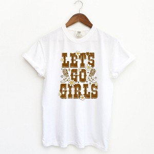 Simply Sage Market Women's Floral Let's Go Girls Short Sleeve Garment Dyed Tee - 1 of 2