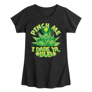 Girls' - Marvel - St. Patrick's Day Pinch Me Fitted Short Sleeve Graphic T-Shirt - 1 of 4