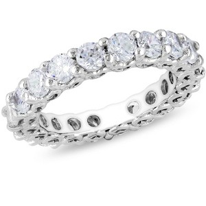 EVERLY JEWELRY | Sterling Silver 3 5/8 CT TGW White Cubic Zirconia Eternity Ring - 1 of 1