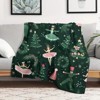 Christmas Nutcracker & Dancing Women Patterned Flannel Throw Blanket - Soft Warm Cozy Shawl for Sofa, Bed, Office, Travel - All-Season Gift - 2 of 4