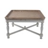 A&B Home Alcott Square Coffee Table Aged White/Natural: Tray-Style Top, Distressed Finish - 4 of 4