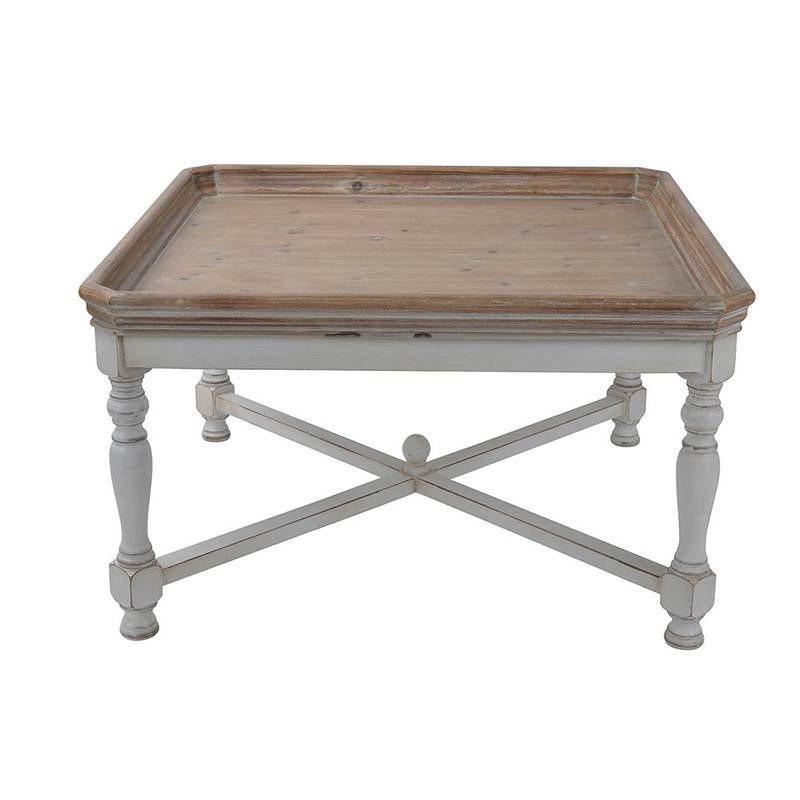Alcott Square Coffee Table Aged White/Natural - A&#38;B Home, 5 of 6