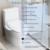 Famapy Smart Electric Bidet Toilet Seat with Auto Lid, Heated Seat, Instant Warm Water, Dryer, Remote Control & Night Light Adjustable Pressure - 2 of 4