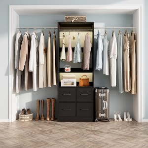 Aheaplus 25" To 103" Closet System Starter Kit with Four Drawers - 1 of 4