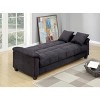 VYNXARIA Contemporary Living Room Adjustable Sofa Ebony Microfiber Couch Plush Storage Couch 1pc Futon Sofa w Pillows,Black - 2 of 4