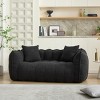 66" Comfortable 2 Seater Chenille Bean Bag Sofa with High Resilience Foam,Reclining Lounge Couch for Living Room-Baofuwish - 2 of 4
